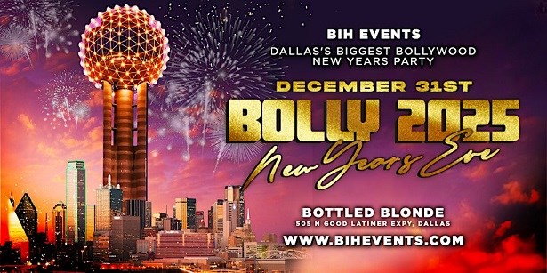 Bollywood Glamour NYE 2025: VIP Experience in Dallas